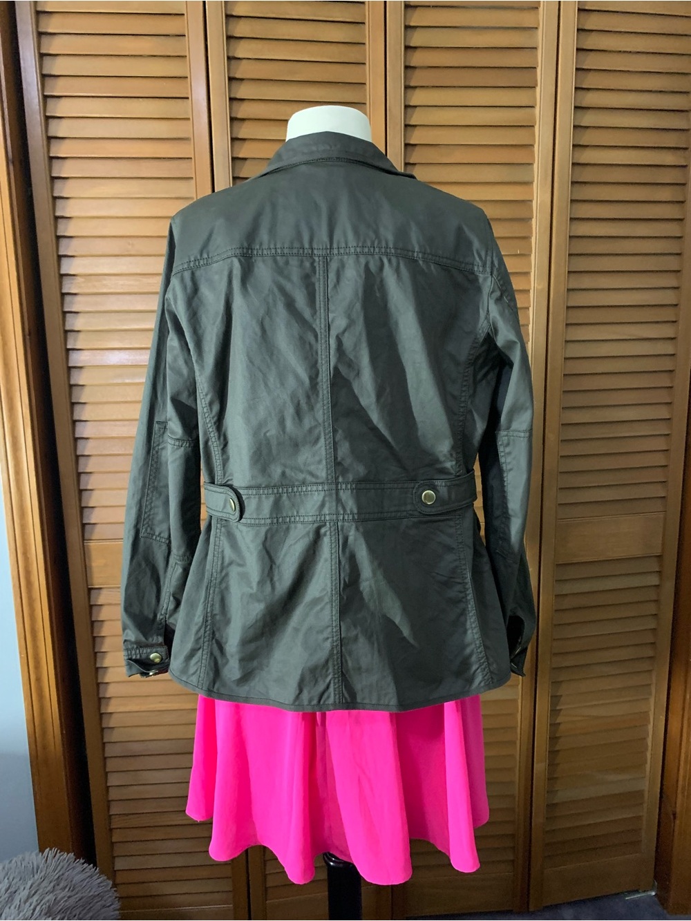 J. Crew Women’s Olive/Brown Waxed Canvas Field Jacket - Picture 9 of 12